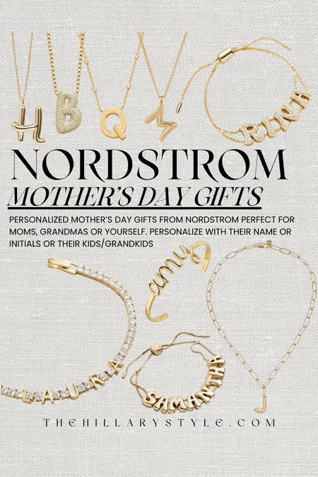 Nordstrom Mother’s Day Gift Idea: Personalized Jewelry. Personalized Mother’s Day gifts from Nordstrom perfect for Mom, Grandma or yourself! Personalize with their initials or name or get their kids or grandkids. Initial necklace, personalized bracelet, bracelet stack. Mother’s Day gift, gift for mom, gift for wife, gift for grandma, gift for mother in law, gift for her. BaubleBar, Jenny Bird, Pancea, Ettika

#LTKSeasonal #LTKfindsunder100 #LTKGiftGuide