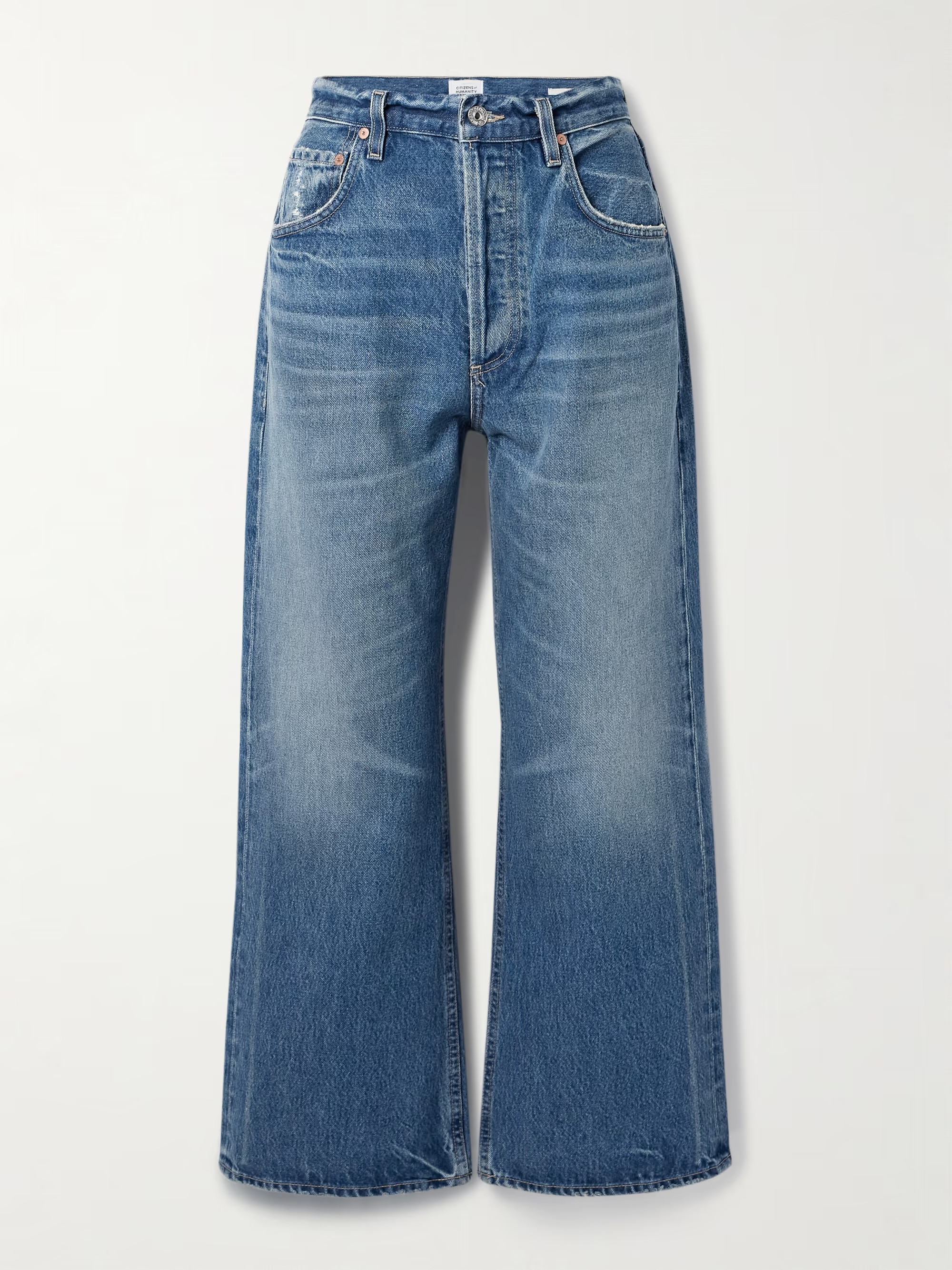 Gaucho cropped high-rise wide-leg jeans | NET-A-PORTER (US)