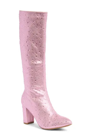 TOP GUY SHOES Martha Rhinestone Boot in Pink Glitter at Nordstrom Rack, Size 5.5 | Nordstrom Rack