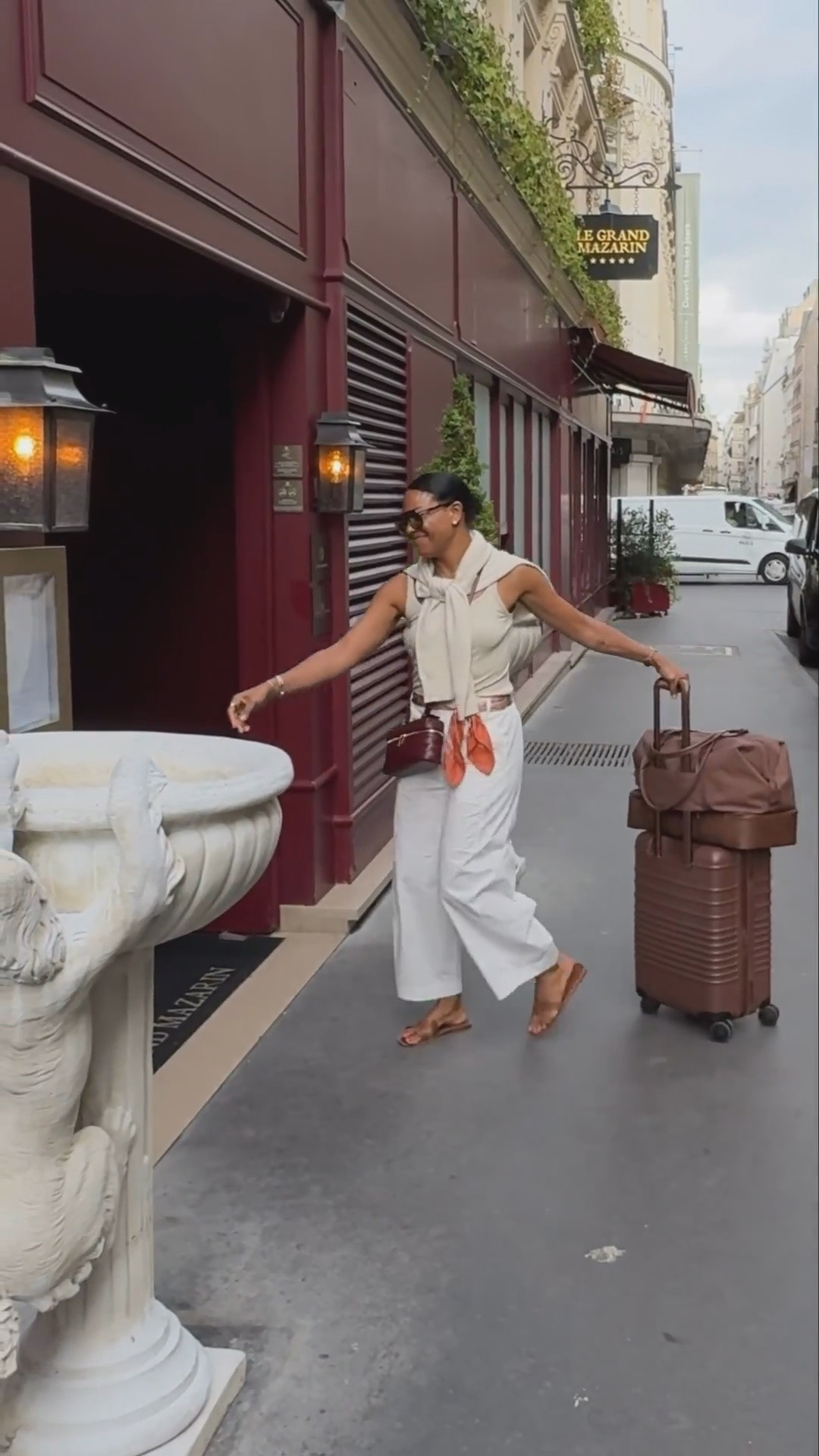 What I learned packing for Europe last summer: ✈️Packed a powerful DUAL voltage steamer & hair tools, 2 good adapters, 1 converter & 2 portable chargers. ✈️Glad I packed flat handbags; wish I’d only brought two. It's Europe! You’re going to buy a handbag:) ✈️Leave Room. Bought an extra roller bag. bought 4 tubes of Marvis smoker whitening toothpaste in Paris, a denim jacket because it rained, fans and a few pieces from Zara in Barcelona, olive oil, a passport fold and bottega in Rome. ✈️About handbags: just like anywhere in the world, pickpockets love tourists. Kept my head on a swivel, stared down every person coming near me 👀 & only carried zippered bags in the cities- my tiny crossbody was the best- fit everything! ✈️Pack less shoes. We walked 20-30k steps a day in Paris, Rome, and Florence. Wish I brought 2 pair of wide base sneakers to alternate. Wore New Balance with my superfeet insoles a lot. Only needed those and 2 pair of sandals- 1 for beach & 1 for nice dinners. ✈️Pack less. I wore 2 shorts, 2 skorts, 4 pants, 4 dresses, 7 tops, 3 tanks, 2 coverups, 1 light sweater- that was with changes each day. Only needed 1 workout set & 1 swimsuit -Hand wash or laundry service! ✈️It was HOT but I wish I had a light jacket because on the front and back end of our trip Paris was cooler & rained both times. ✈️Glad I brought Amazon sunglasses- didn’t stress about losing or breaking. Wish I’d brought 2 instead of 3. ✈️Happy I packed a 32” silk scarf. Perfect for religious sites & added a pop to simple outfits. ✈️Used Rob’s under packing to my advantage! Kept stuffing things into his bag including a gallon ziplock of electrolytes 😂 ✈️I didn't use packing cubes- Laid the clothes to match the shape of my bag, and the bag itself compressed everything!

#LTKTravel #LTKstorytime #LTKOver40