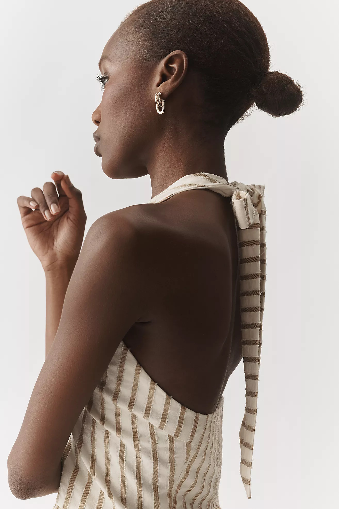 En Saison Halter Neck Peplum Blouse | Anthropologie (US)