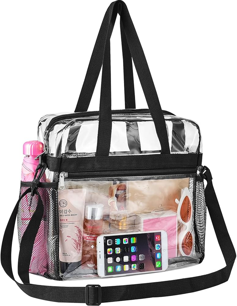 Oraben Clear Bag Stadium Approved 12x6x12 Clear Tote Bag with Removable Strap Clear Lunch Bag for... | Amazon (US)