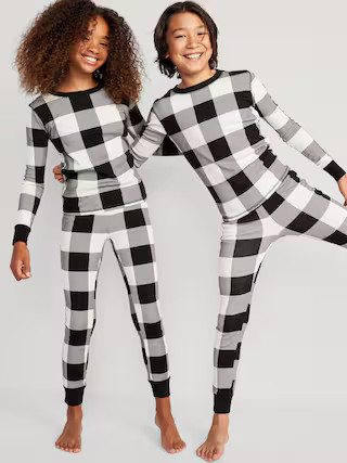 Gender-Neutral Printed Snug-Fit Pajama Set for Kids | Old Navy (US)