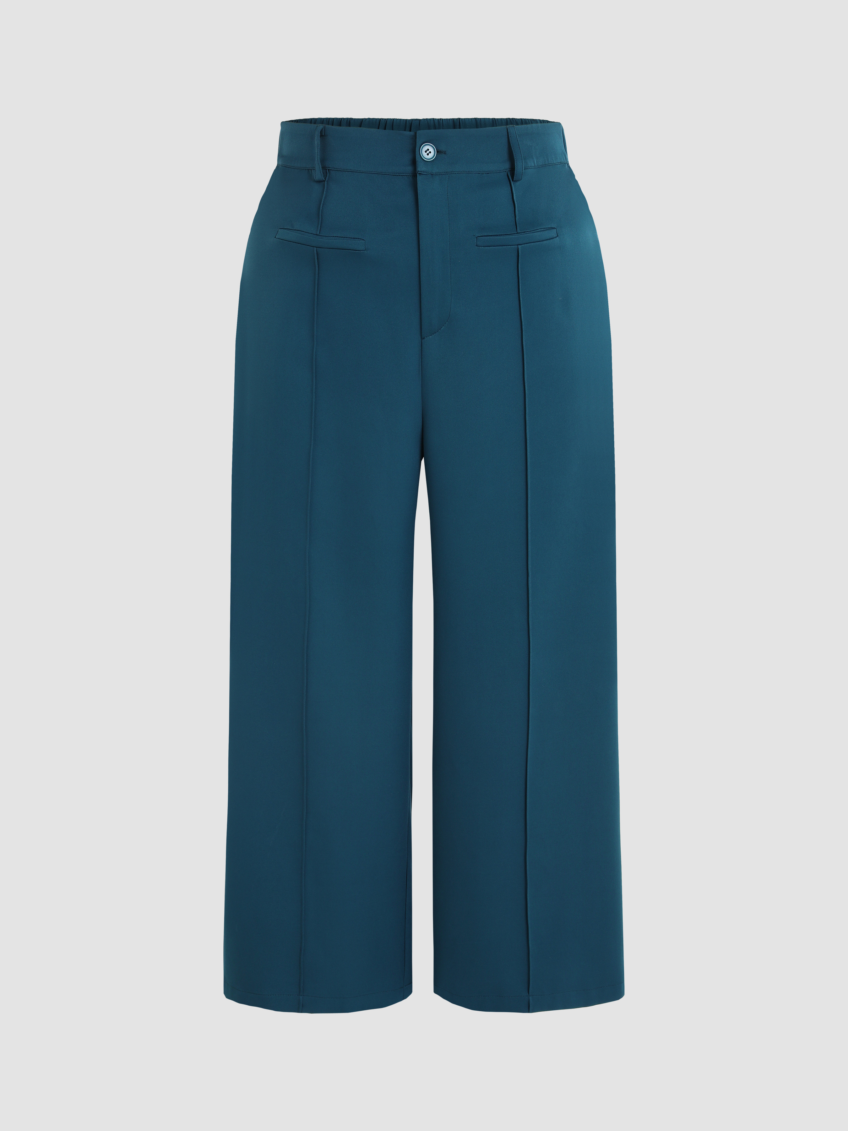 Curve & Plus Solid Stitch Straight Leg Trousers - Cider | Cider