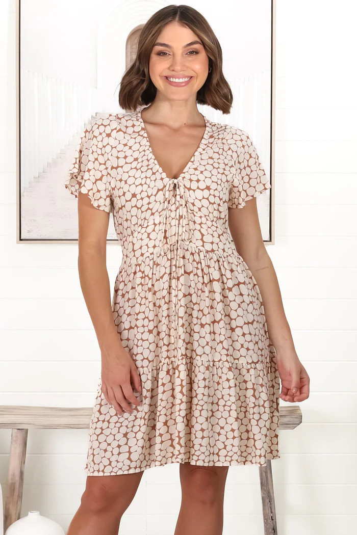 Lilly - Aminah Mini Dress - Cream | Salty Crush