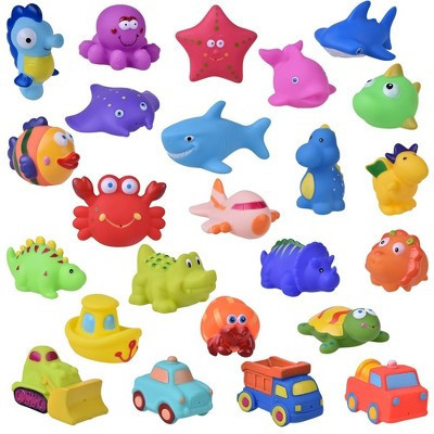 Fun Little Toys Tubbi Bubbi 24Pcs Squirting Sea Animals & Cars Bath Toys, Water Play for Toddlers, Birthday & Xmas Gifts for Boys & Girls | Target