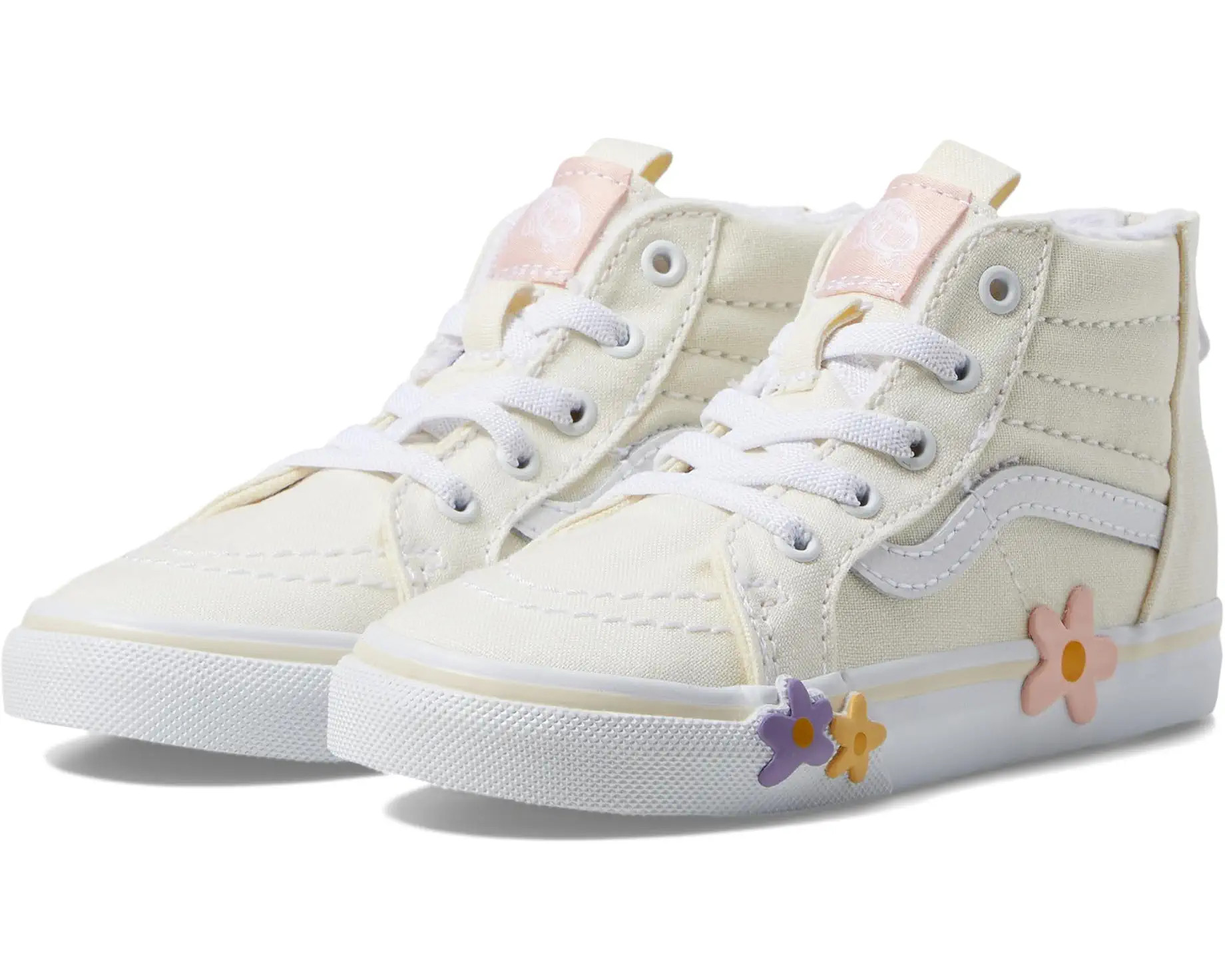 Vans Kids Sk8-Hi Zip Flower (Infant/Toddler) | Zappos