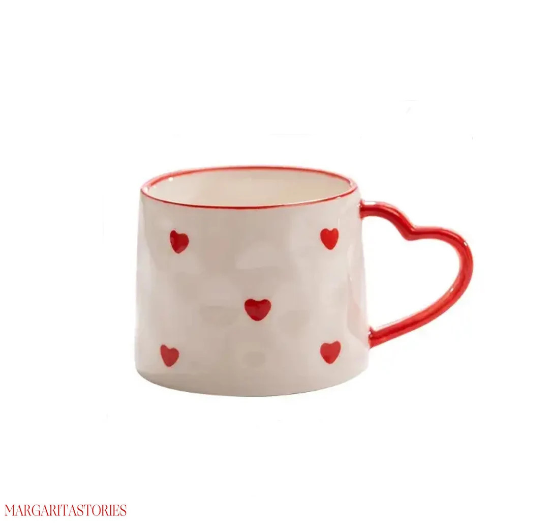 Ceramic Love Heart Mug | Etsy (US)
