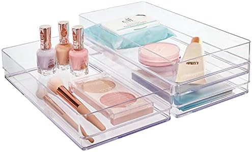STORi Clear Plastic Drawer Organizers 12" x 6" x 2" | Set of 3 | Amazon (US)
