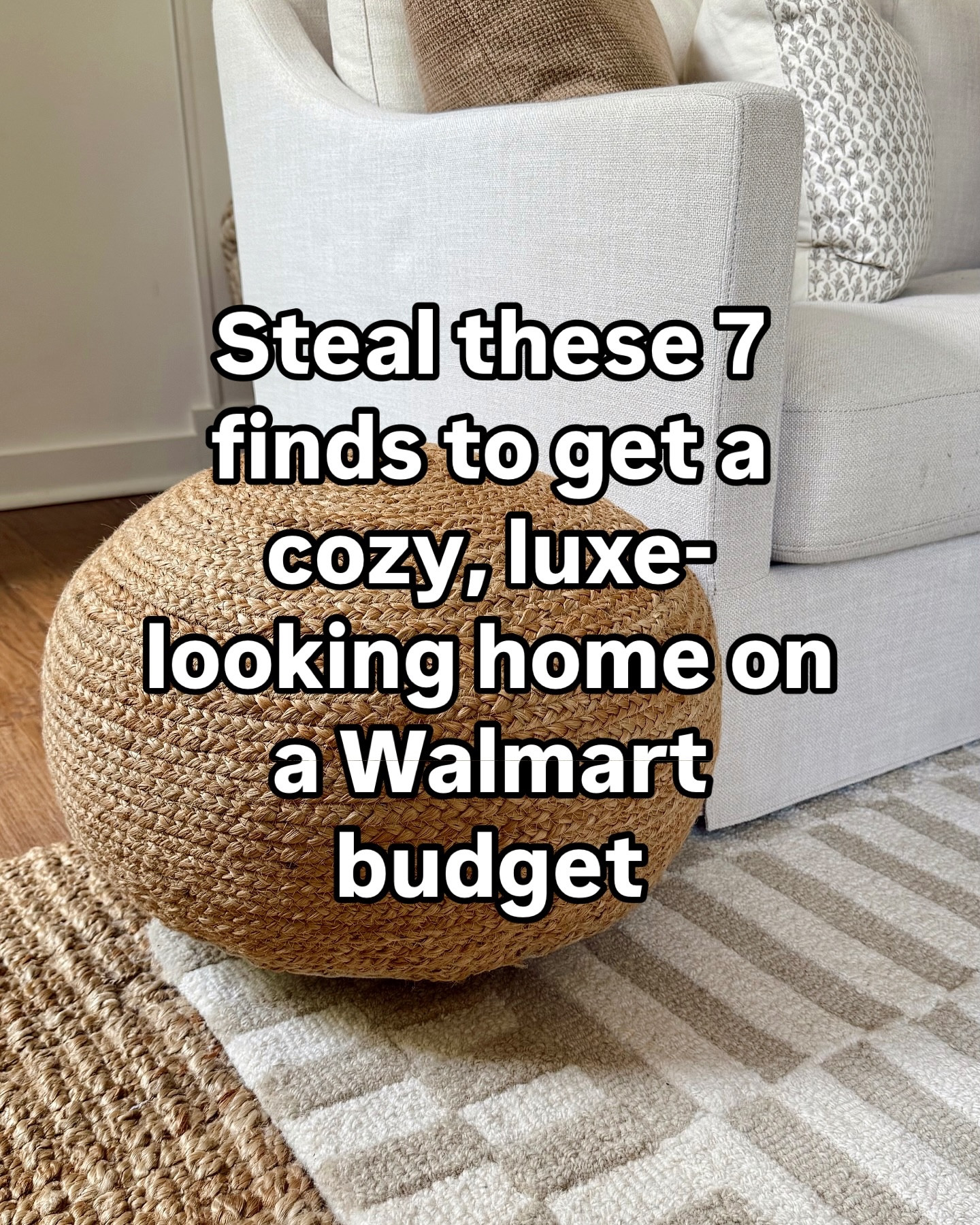 Walmart home finds that are a high end look! Jute pouf, hurricane, candles and more  

#LTKFindsUnder100 #LTKFindsUnder50 #LTKHome