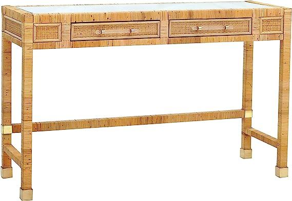 Tov Furniture Amara Natural Rattan Desk | Amazon (US)