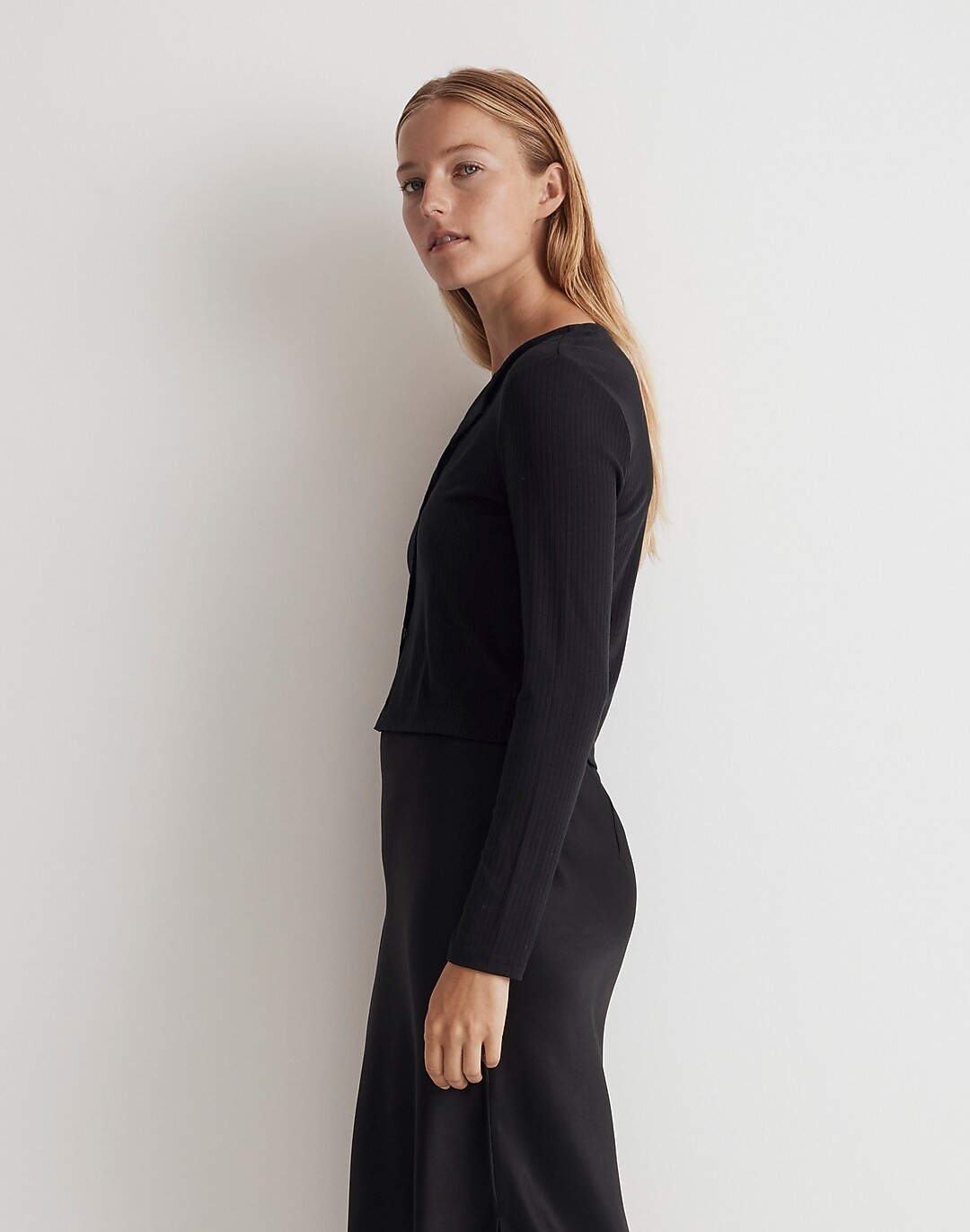 Ribbed Crewneck Cardigan | Madewell