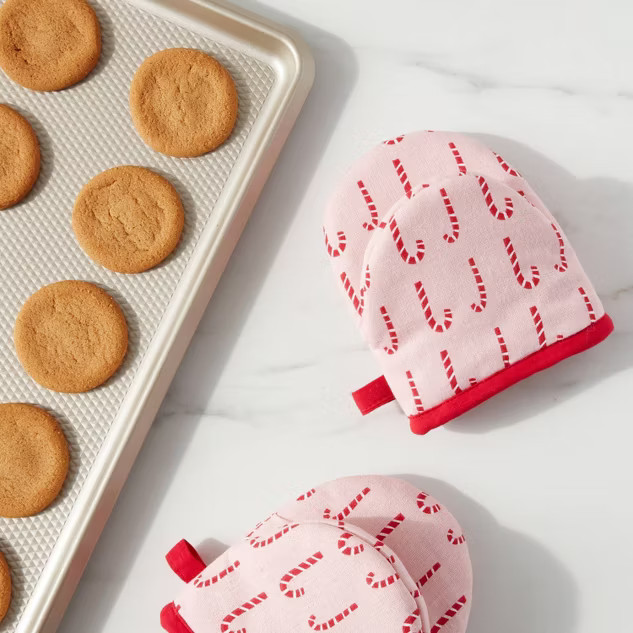 2pk Cotton Candy Cane Mini Oven Mitts - Threshold™ | Target