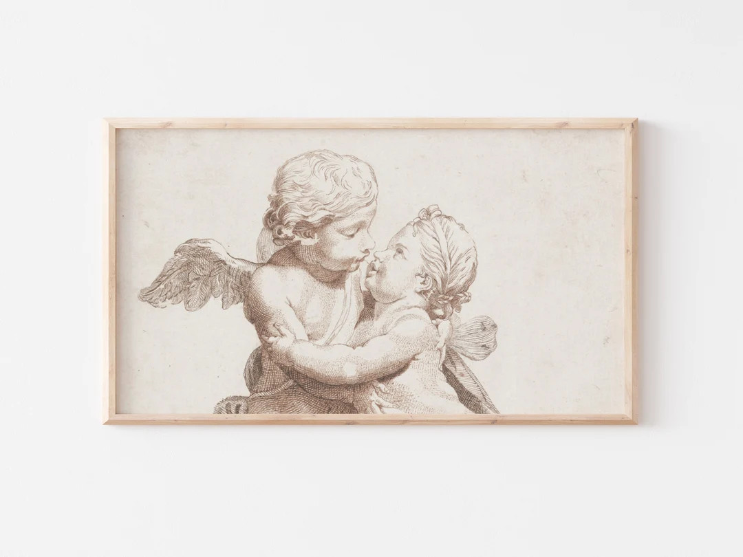 Samsung Frame TV Art File  Vintage Cupid Sketch  Valentine - Etsy | Etsy (US)