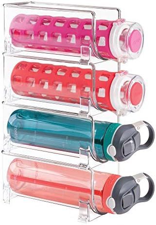 mDesign Plastic Free-Standing Water Bottle Holder Storage Organizer, Wine Rack for Kitchen Counte... | Amazon (US)