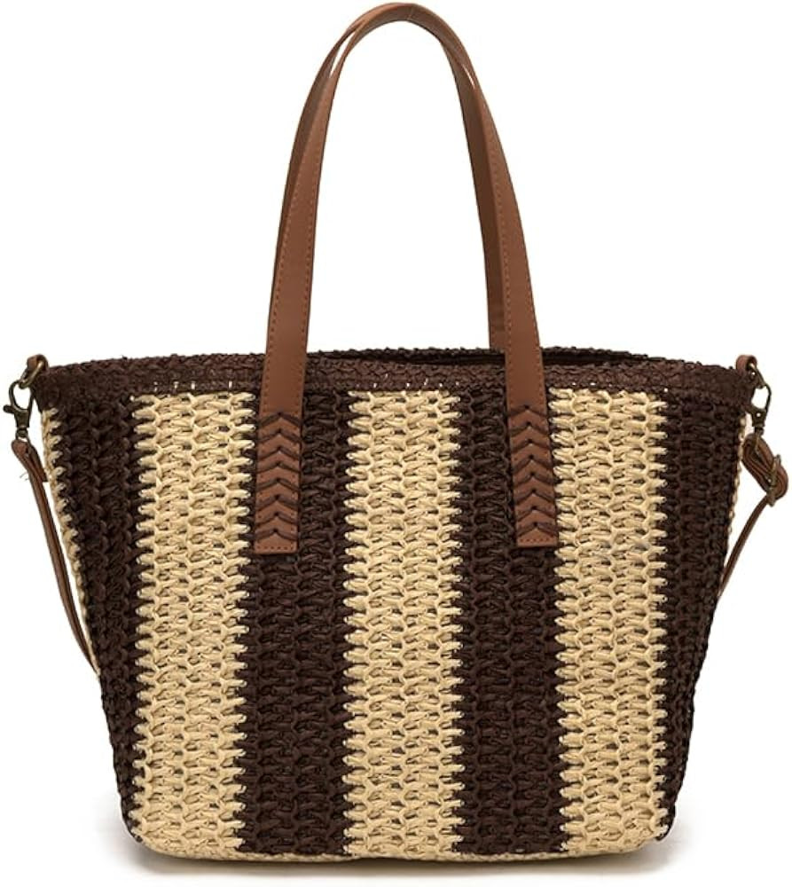 2026 Women Straw Crochet Beach Bags Large Capacity Vintage Hobo Purse Summer Woven Crossbody Hand... | Amazon (US)
