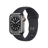 Apple Watch Series 8 [GPS + Cellular 41mm] Smart Watch w/Graphite Stainless Steel Case w/Midnight Sp | Amazon (US)