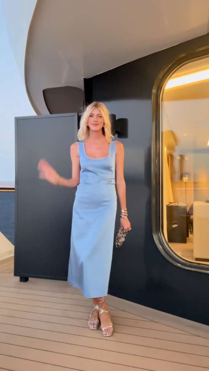 Outfit of the night! Wearing this gorgeous blue dress ✨🩵 

 

#LTKStyleTip #LTKShoeCrush #LTKItBag