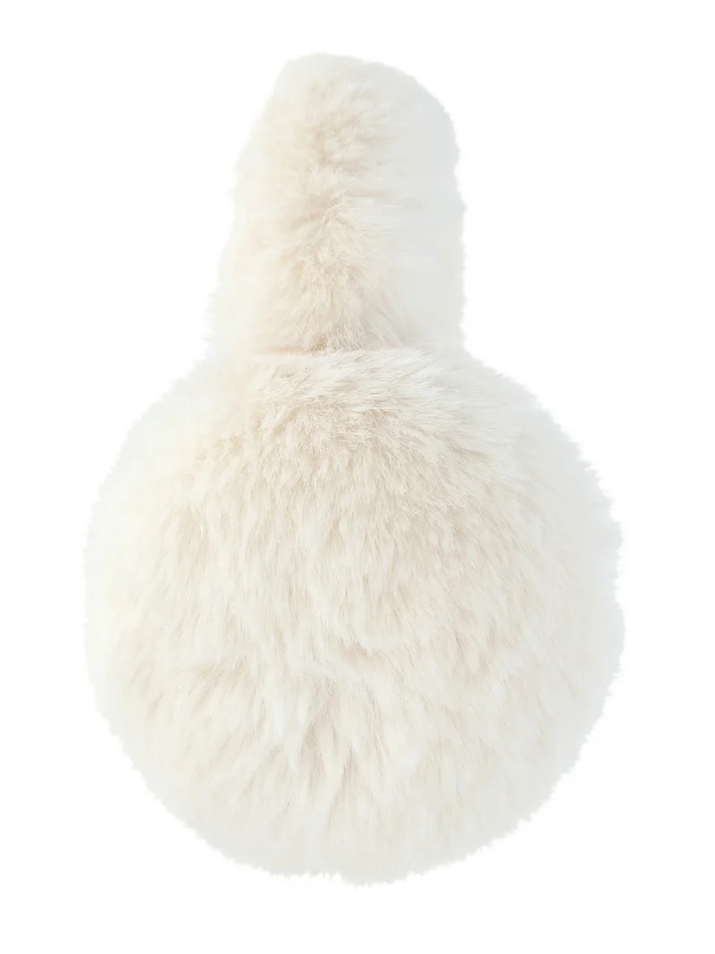 Time and Tru Women's Faux Fur Earmuffs, One Size, Ivory | Walmart (US)