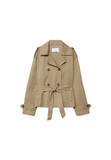 Korte trenchcoat met riem - Mode voor dames | Stradivarius Netherlands | Stradivarius (NL)