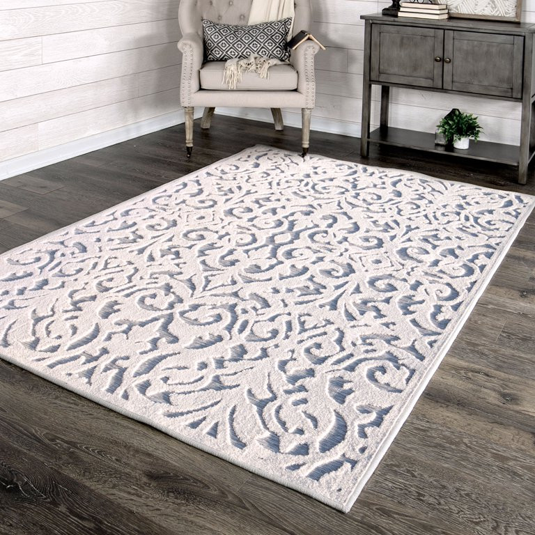 My Texas House Ladybird Rug, Natural Blue, 5'2" x 7'6" | Walmart (US)