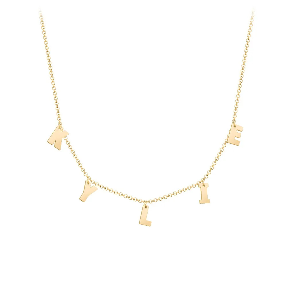 Initial Necklace with 5 Letters - Modern | Jewlr