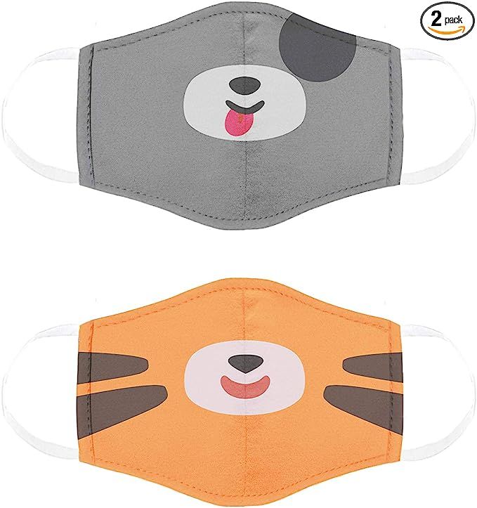 Cubcoats Kids Face Masks, Pimm The Puppy & Tomo The Tiger, Comfortable Protective Masks, Reusable... | Amazon (US)