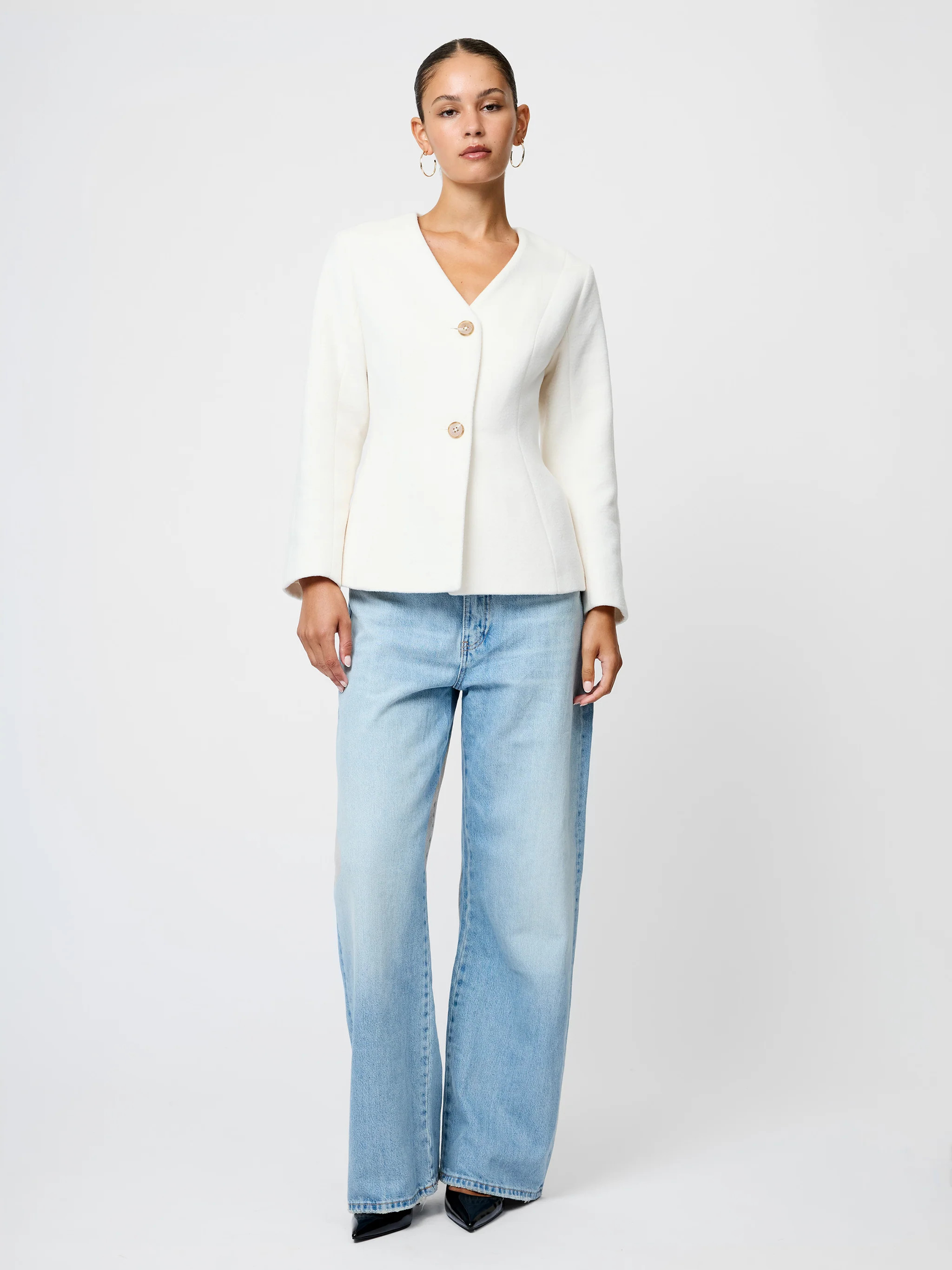 Textured Boiled Wool Jacket | French Connection (US)