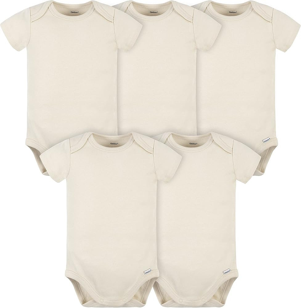 Gerber Baby 5 Pack Onesies Multi-packs Bundle Interlock 180 Gsm | Amazon (US)