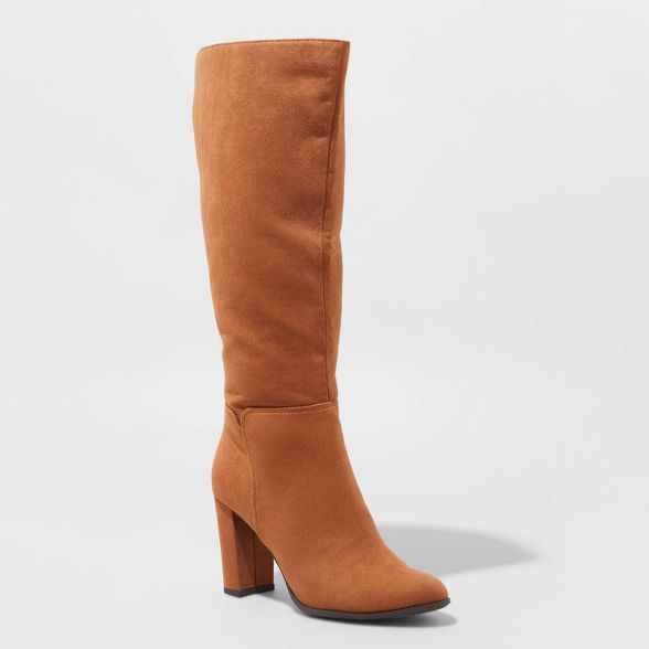 Women's Brandee Knee High Heeled Fashion Boots - A New Day™ | Target