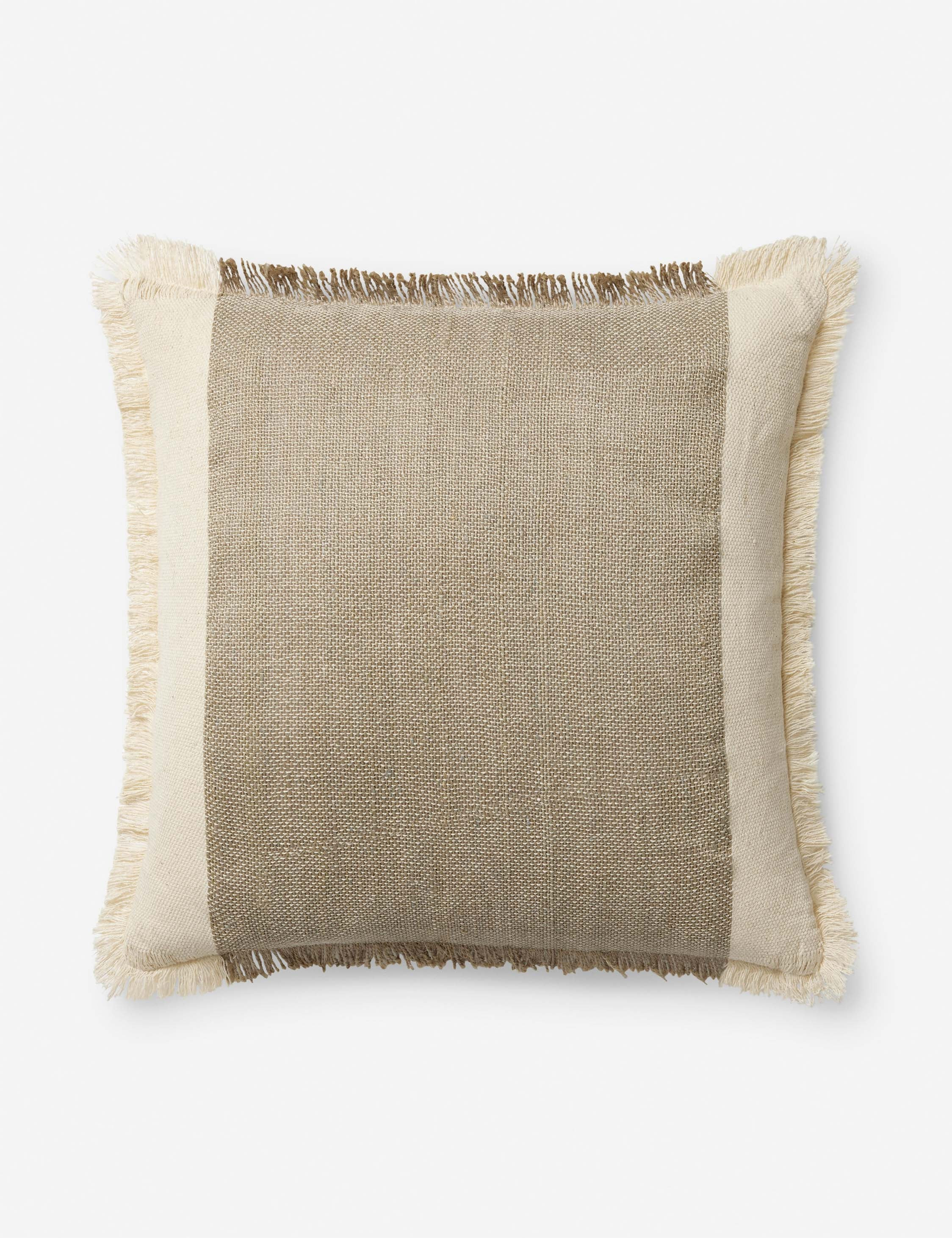 Seraphina Pillow by Amber Lewis x Loloi, Ivory and Earth, 18" x 18 | Lulu and Georgia 