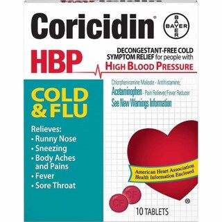 Coricidin HBP Tablets Cold and Flu - 10 ct | Kroger