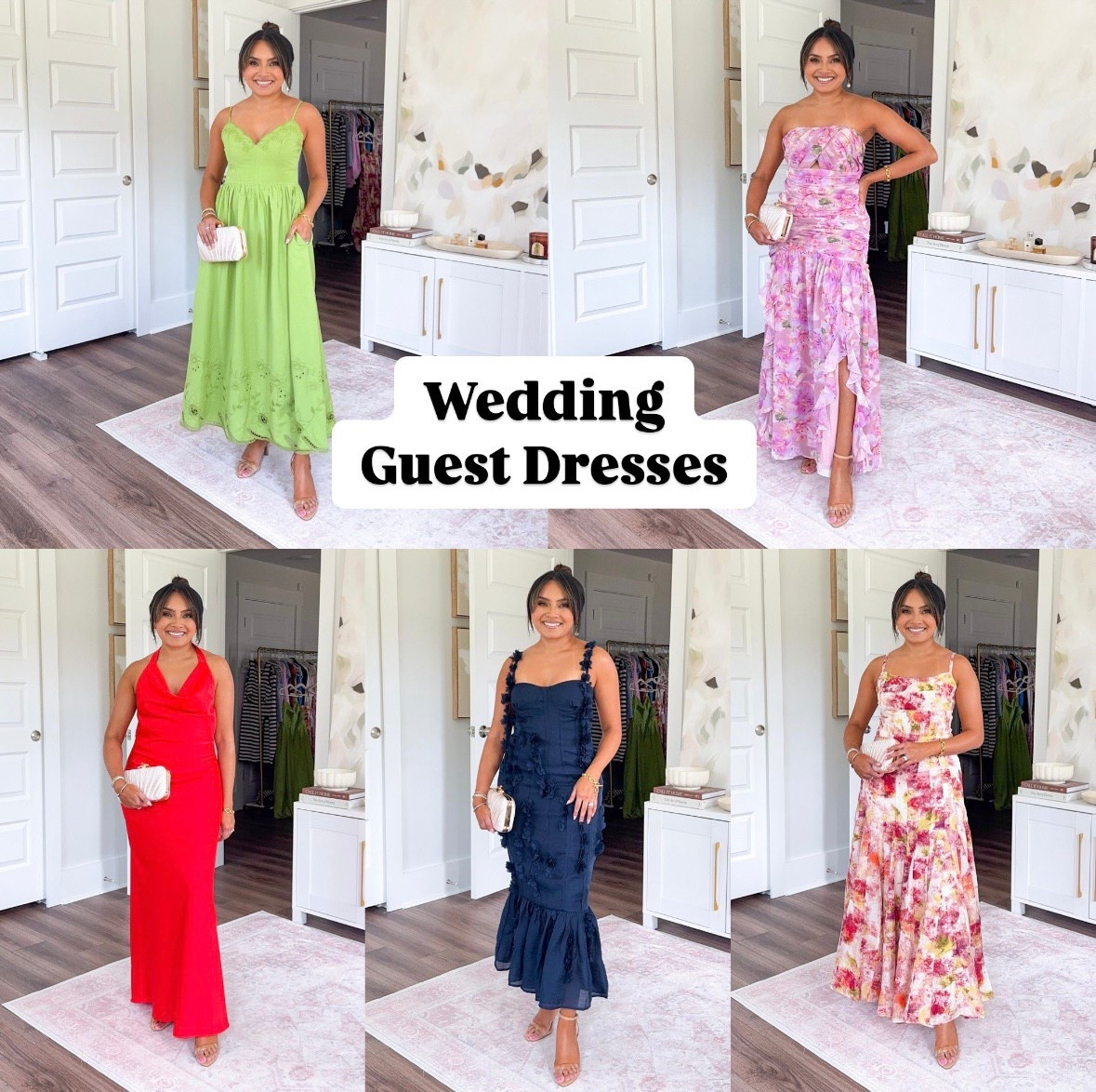 Wedding Guest Dresses
For reference: I’m 5’0, 32b bra size, and 2/26 in bottoms, pear shaped.

Green dress size xs TTS
Clear heels size 5 TTS

Pink floral dress size xs TTS
Clear heels size 5 TTS

Orange dress size xs TTS
Clear heels size 5 TTS

Navy dress size small - sized up a size for room in the hips
Clear heels size 5 TTS

Ivory and Pink dress size xs TTS
Clear heels size 5 TTS

Shapewear shorts size s/m



Wedding guest
Summer dress
Vacation dress
Garden
Tea
Formal
Dressy
Honey Sweet Petite
Honeysweetpetite
Charleston, SC


#LTKPetite #LTKStyleTip #LTKWedding
