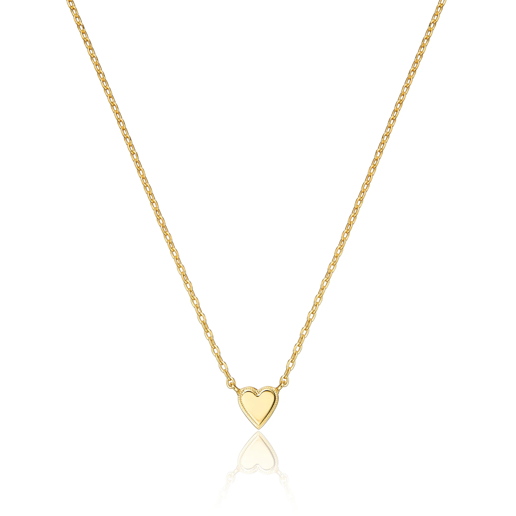 Gold Tiny Heart Necklace | Lily & Roo