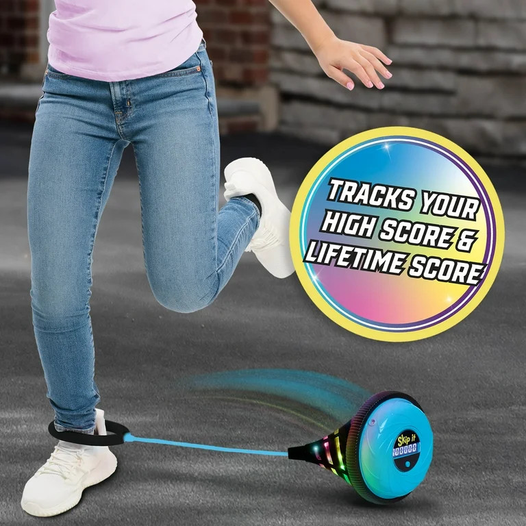 Skip It Retro Outdoor Toy, Light Up Ball and Digital Counter, Blue, Boys and Girls, Ages 5 and up | Walmart (US)