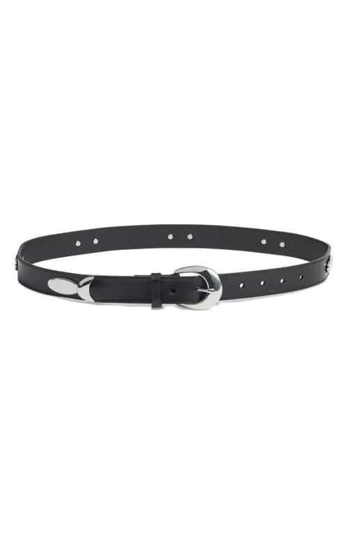 Treasure & Bond Tatum Stud Leather Belt in Black at Nordstrom, Size X-Small | Nordstrom