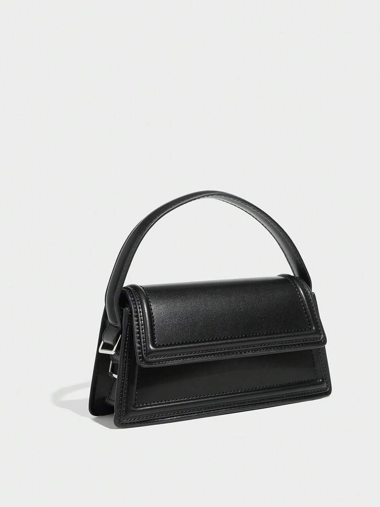 New Women Mini Square Shoulder Bag, PU Material Flap Magnetic Closure Anti-Theft Fashion Style Cross-Body Handbag In Black , Gifts For Women | SHEIN