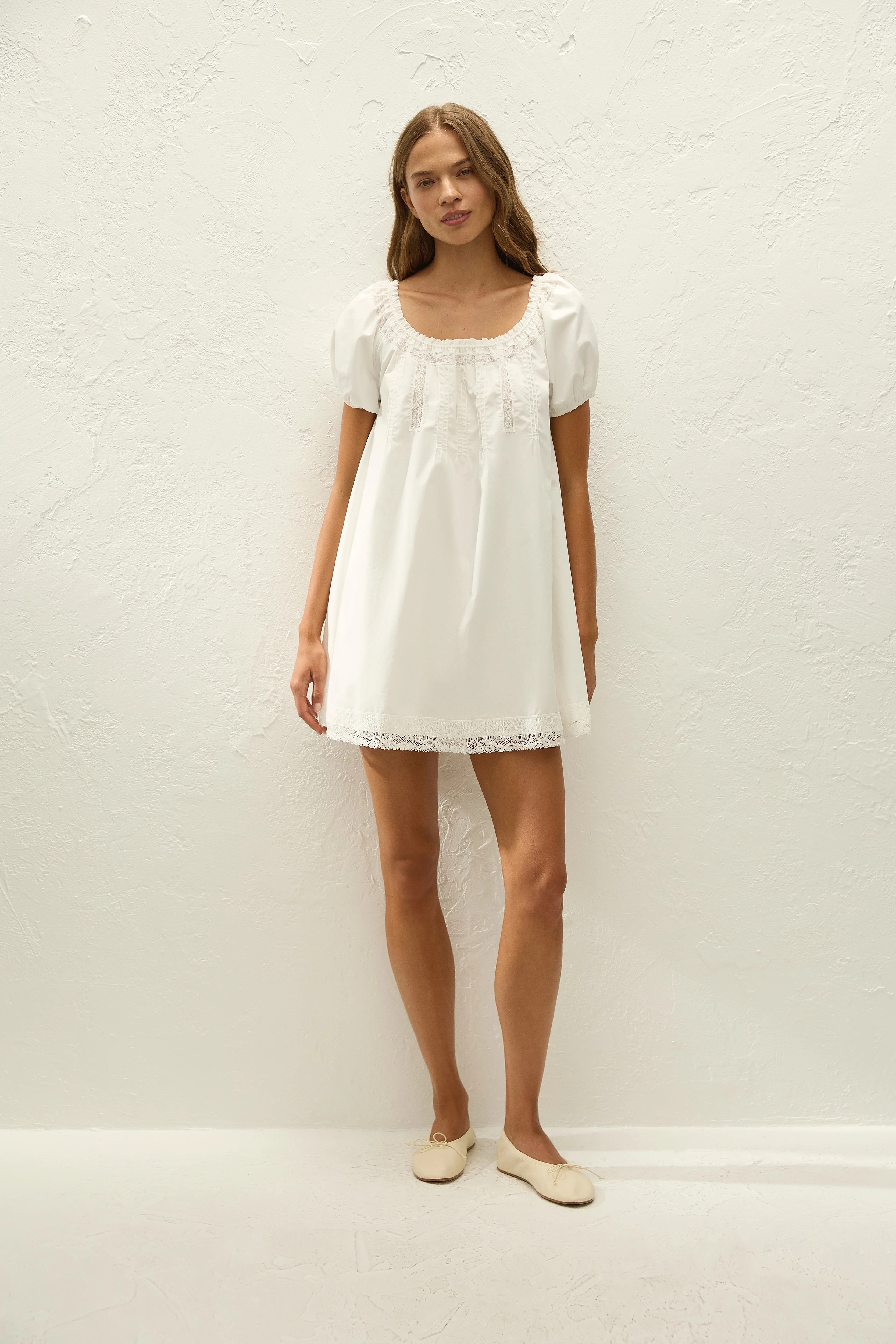 Galle Mini Dress Ixora Lace White, L / IXORA LACE WHITE | Faithfull (AU)