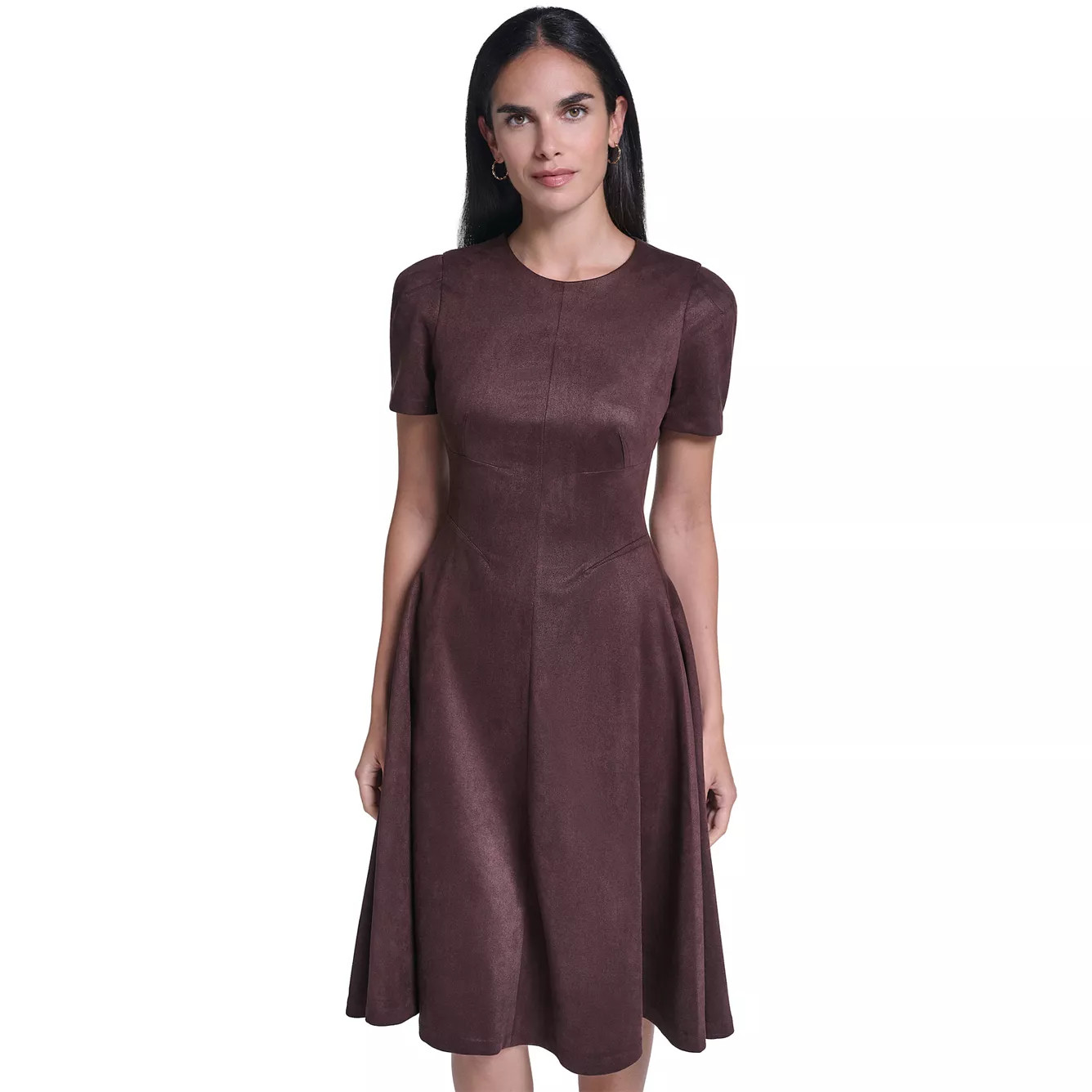 Women's Andrew Marc Short Sleeve Crewneck Midi Dress | Kohl's