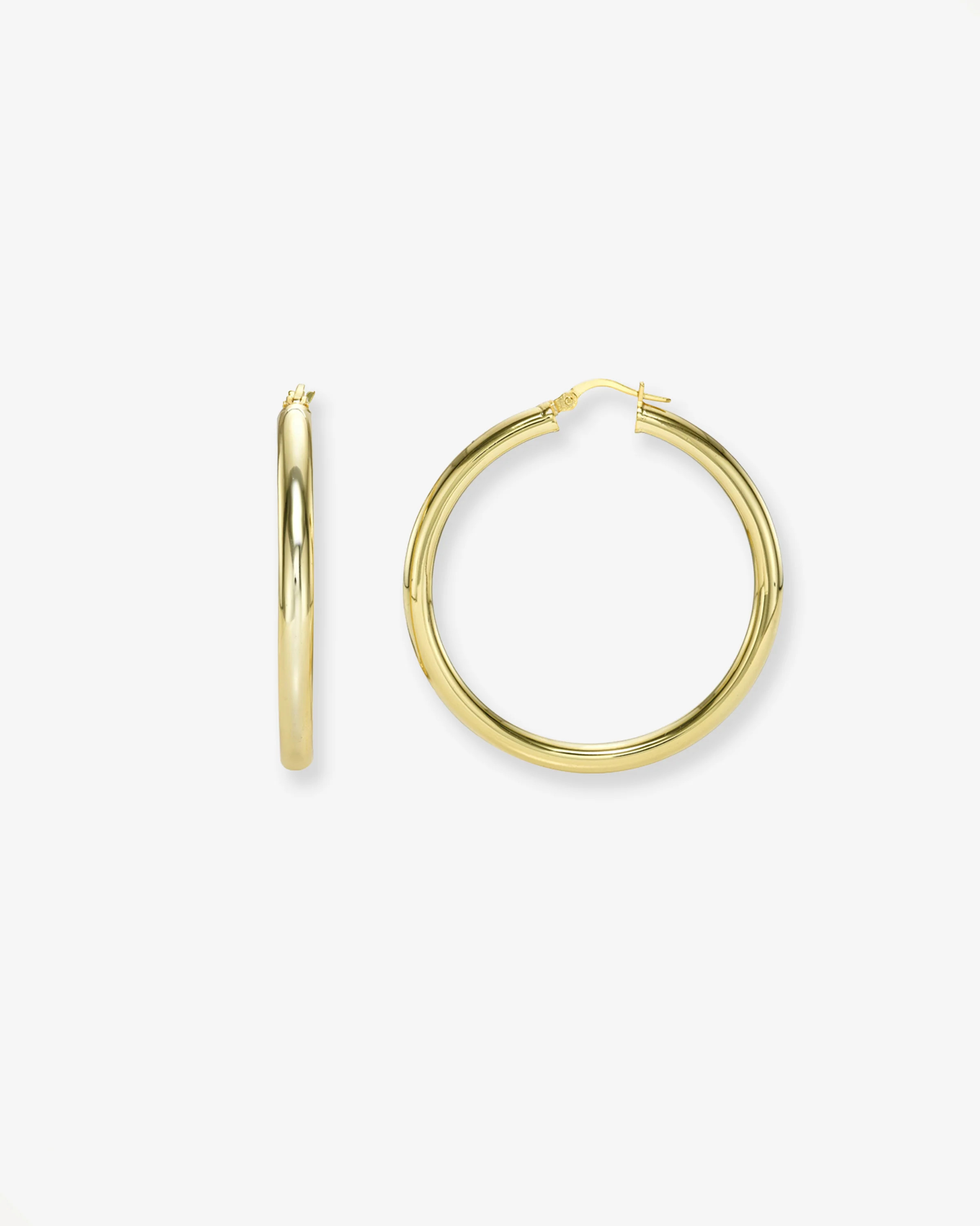 Large Thick Hoop Earrings | Zoe Lev Jewelry