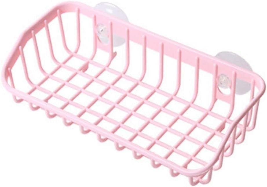 Pink Multifunctional Drain Rack, Hanging Storage Rack, Drain Rack, Sink Rack, Suction Cup, Dish S... | Amazon (DE)