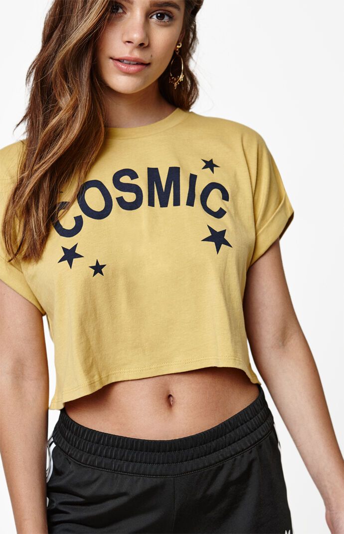 LA Hearts Cosmic Crop T-Shirt - Yellow | PacSun