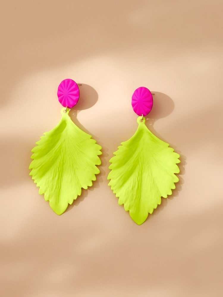SHEIN VCAY Leaf Drop Earrings | SHEIN