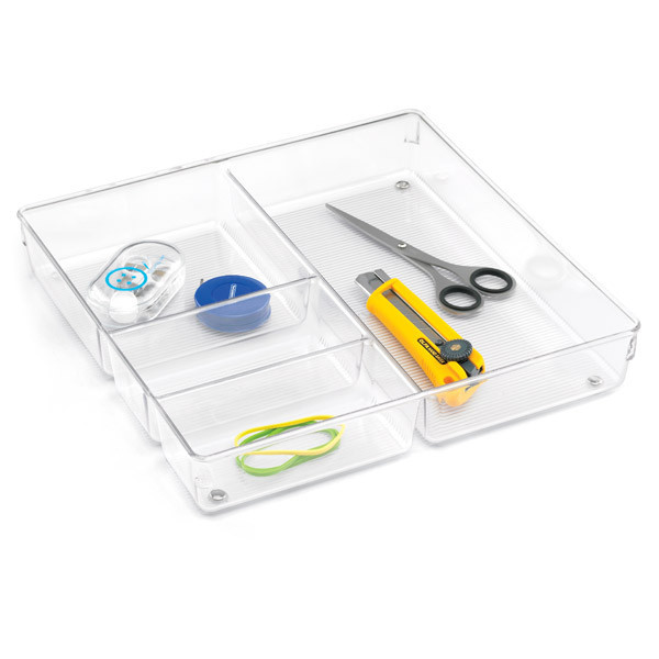IDesign Linus 4-Section Drawer Organizer | The Container Store