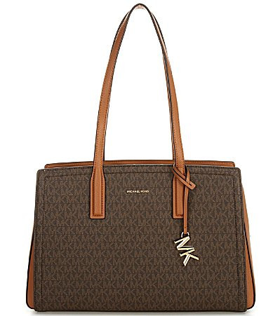 Michael Kors Laila Medium Tote Bag - Brown Acorn | Dillard's