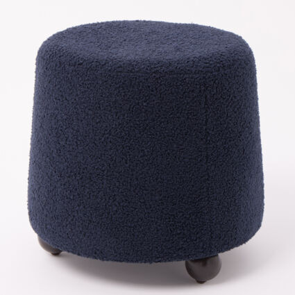Navy Fleece Ottoman Stool | TK Maxx