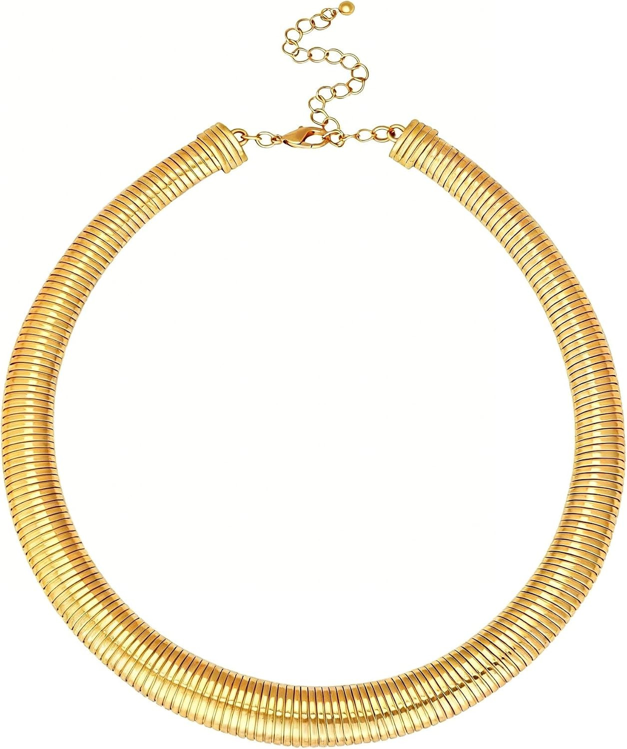 Chunky Gold Choker Necklace for Women, 14K Gold Plated Snake Chain Statement Necklace Triple Twsited Layered Choker Necklaces Jewelry Gifts | Amazon (US)