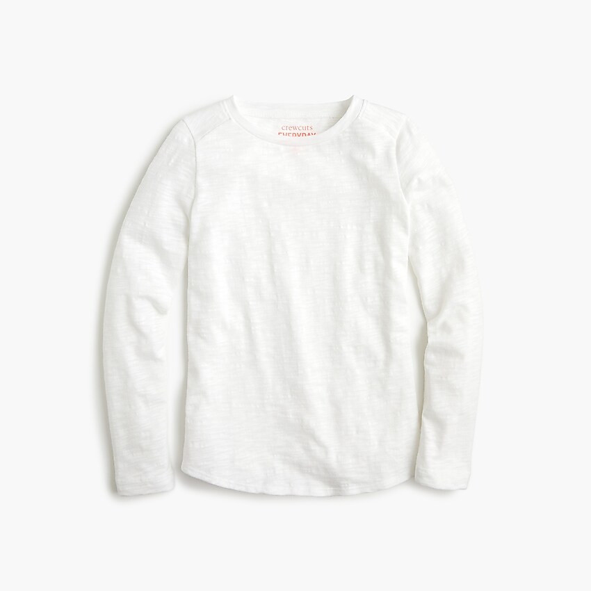 Girls' long-sleeve tee with shirttail hem | J.Crew Factory