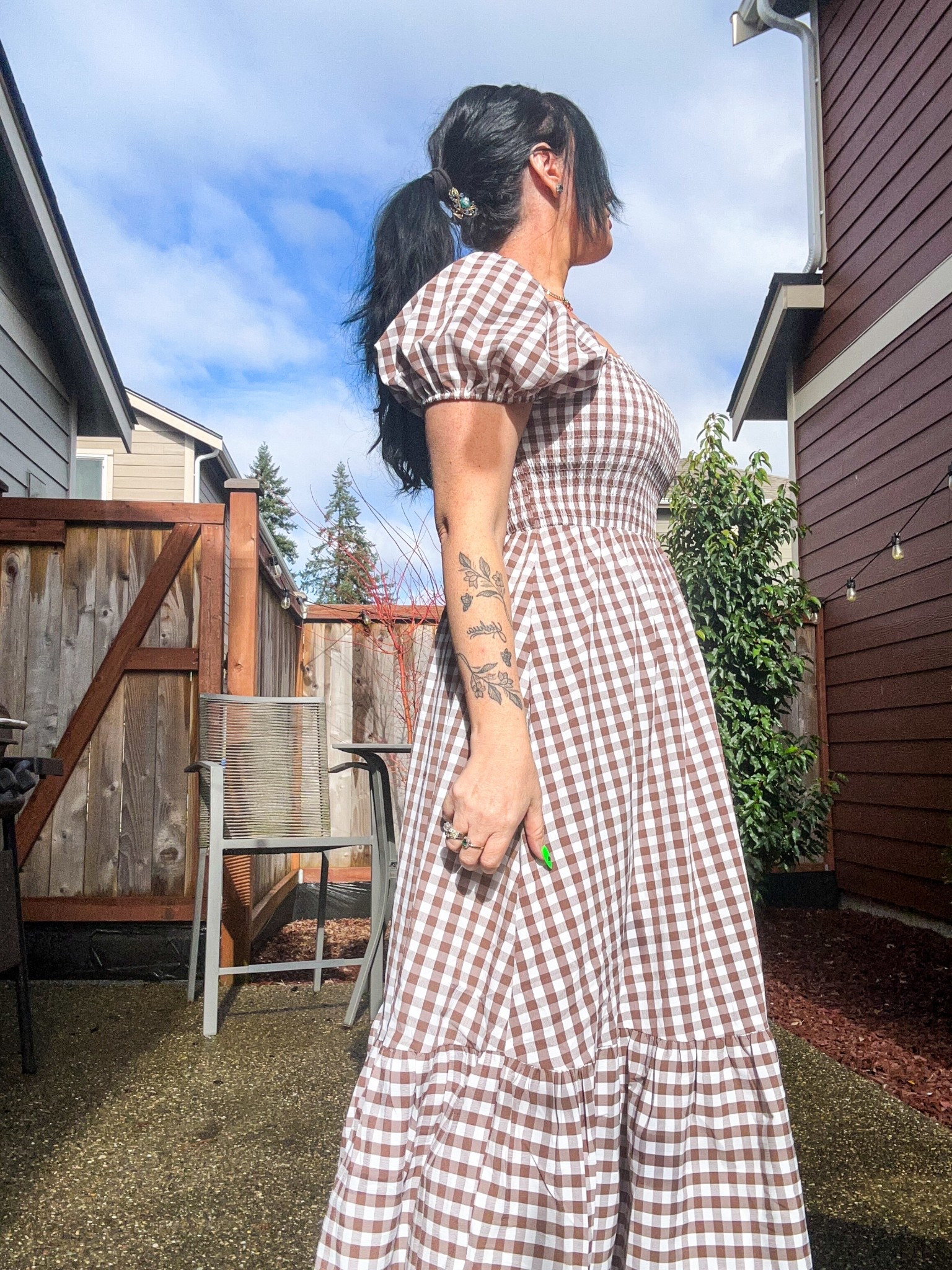 Gingham Dress 🤎🤍

#LTKootd #LTKSeasonal #LTKMidsize