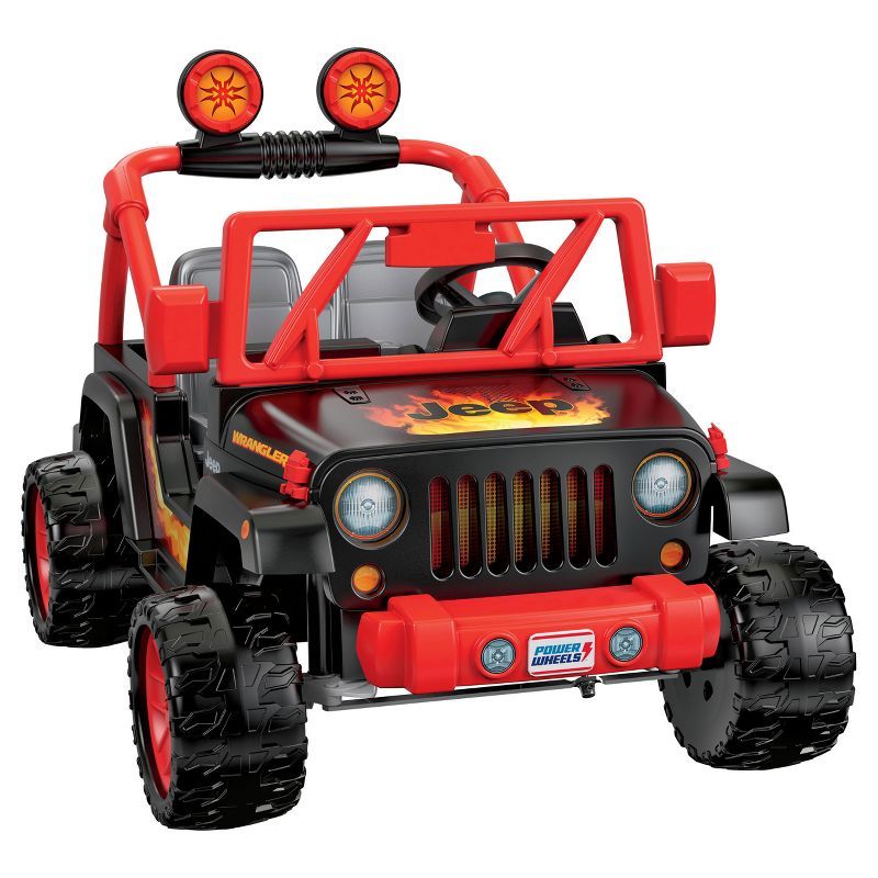Power Wheels 12V Tough Talking Jeep Powered Ride-On - Black/Red | Target